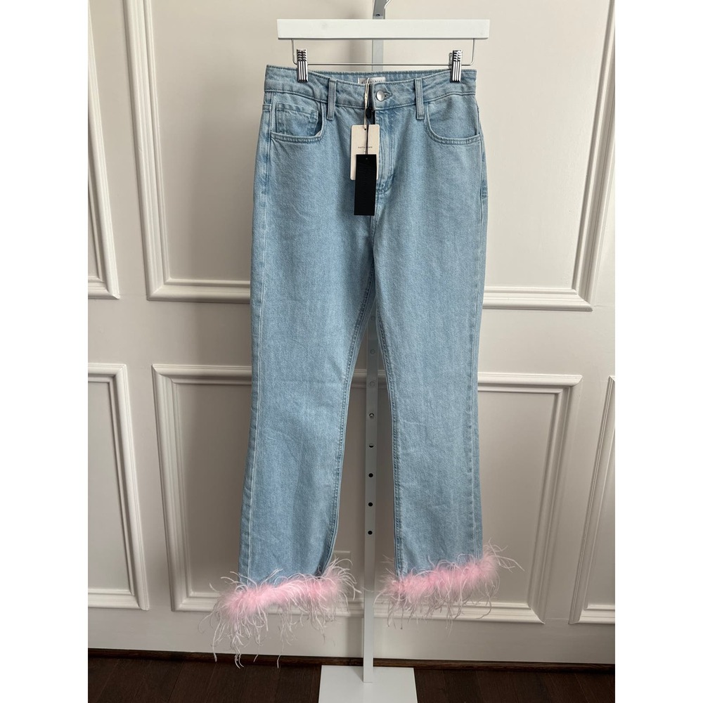 Nastia Liukin for Gianni Bini Denim Feather Straight Leg Jeans